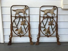 Vintage Sewing Machine Cast Iron Pair Treadle Legs Side Table 1930’s  WOW! 