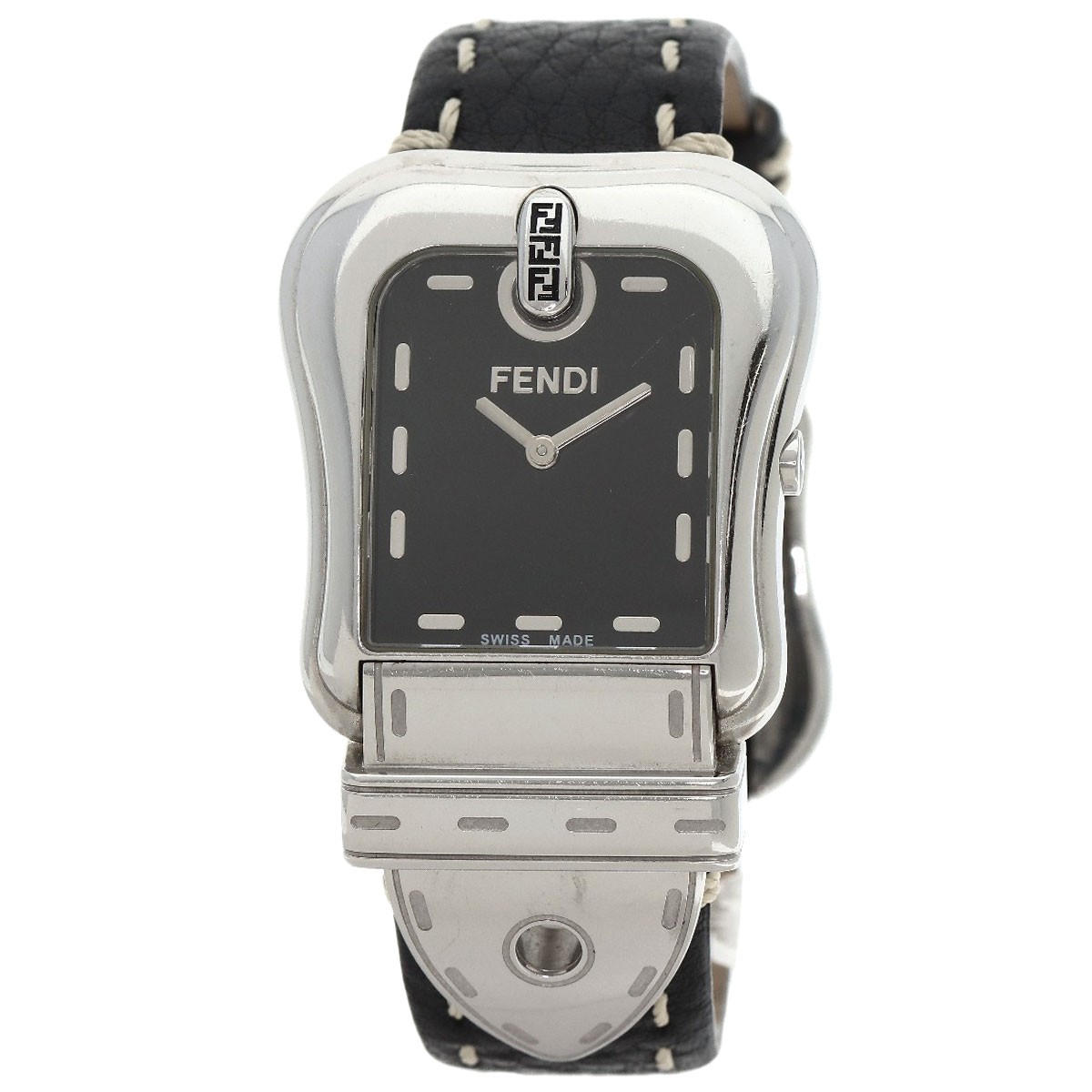 FENDI 時計 3800L バックルモチーフ FENDI Buckle motif Watches 3800G Stainless Steel/Leather Ladies | eBay