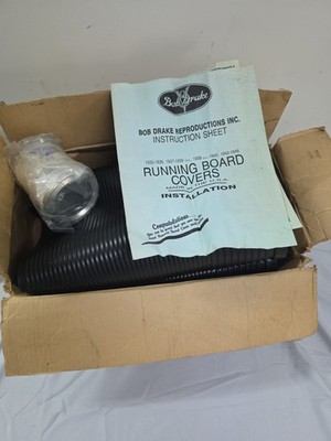 1937-1939 Ford Standard Car Rubber Running Board Covers PAIR 78-16450 Bob Drake