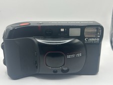 Canon Sure Shot Supreme Quartz Date 35mm Point  Shoot Film Camera, Flash, Black