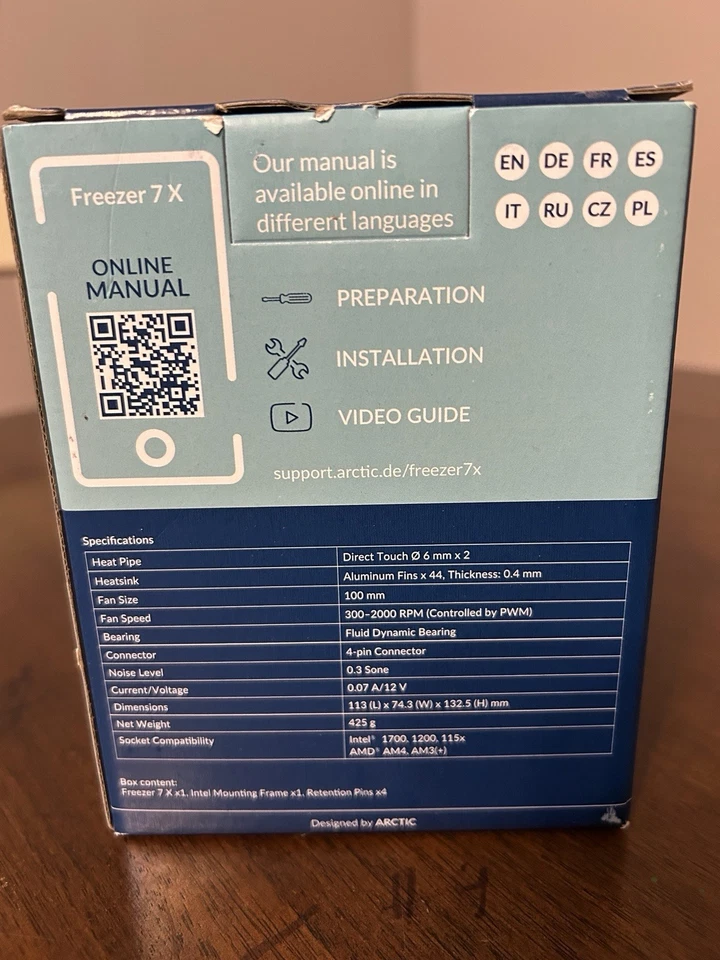 ARCTIC Freezer 7 X CPU Cooler – 100mm PWM Fan, Intel & AMD Compatible - Image 3 of 4