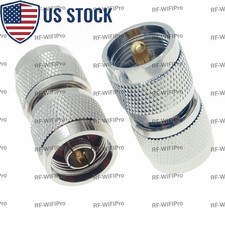 2PCS PL-259 UHF Male Plug to N-Type Male RF Coaxial Coax Adapter Connector