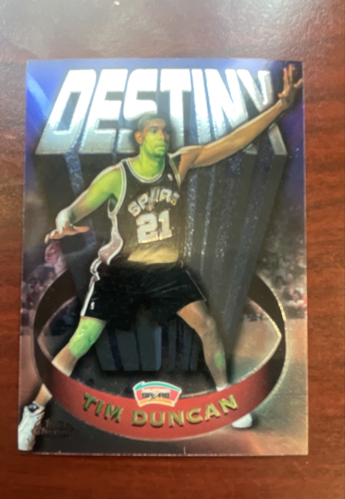 1997-98 Topps Chrome - Destiny Tim Duncan #D8 (RC)