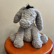 Jellycat - Fuddlewuddle Donkey - Medium Plush Soft Toy OG Light Grey Floppy Ear