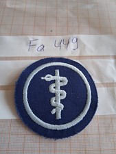 Feuerwehr Funktionsabzeichen Äskulap weiss auf blau ca 55mm 1 Stück (Fa449)