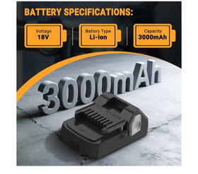 2-Pack 3000mAh 18 Volt Lithium Batteries Compatible with Hitachi Models