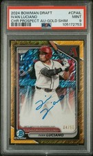 2024 BOWMAN DRAFT CHROME PROSPECT AUTOGRAPHS #CPAIL IVAN LUCIANO Gold /50 PSA 9
