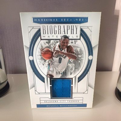 2018-19 Panini National Treasures Russell Westbrook Biography Materials 98/99OKC