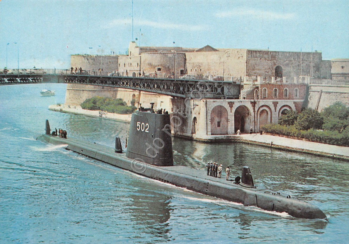 Cartolina La Spezia Museo Navale Serie Navi Moderne sottomarino