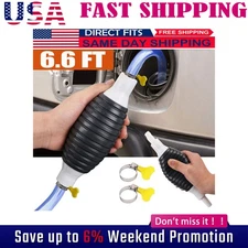 For Gasoline Petrol Siphon Hand Pump Portable Manual Car Fuel Transfer Pump NEW