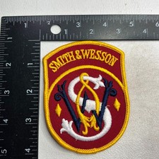 Vtg SMITH WESSON Gun Rifle Firearm Embroidered Patch 651E