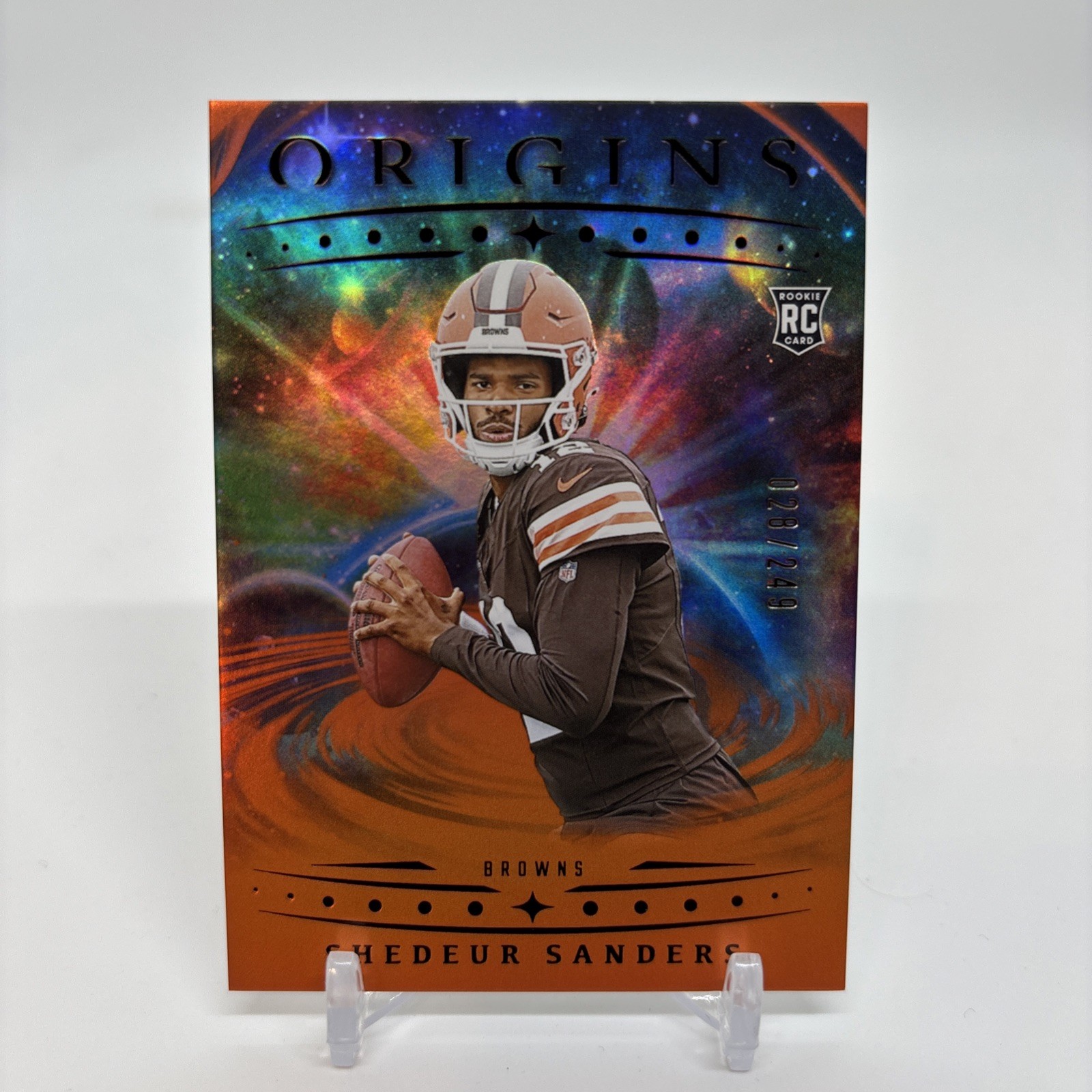 Shedeur Sanders 2025 Origins Rookies Holo Orange #107 /249 - Cleveland Browns