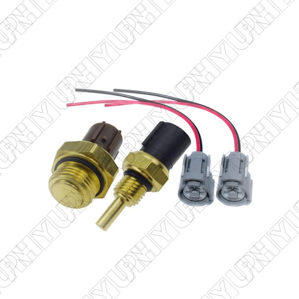 Cooling Fan Switch & Coolant Temp Sensor & Connectors Kit For Acura Honda Isuzu - Image 2 of 4
