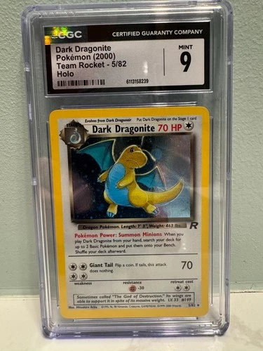 CGC Mint 9 Dark Dragonite Team Rocket 5/82 Holo - Fast Shipping!