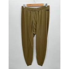 XGO First Layer Long Johns Thermal Pants Men Large Brown Green Stretch Waist 