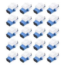 20 PCS SC Simplex Singlemode UPC Fiber Optic Keystone Jack Coupler Module