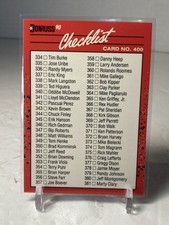 1990 Donruss - Checklist #400 Cards 334-435