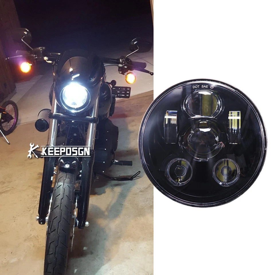 1 светодиодная фара 5,75 дюйма 6500K проектор Hi/Lo для Harley Dyna FXDLS Low Rider S - Изображение 2 из 4