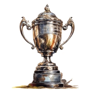 Rugby Sport Trophy Self Adhesive Vinyl Sticker