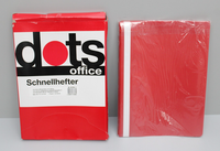 Dots Schnellhefter 36731, A4, Rot, Polypropylen,Vorderdeckel Transparent-25 Stk.
