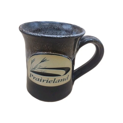 Deneen Pottery St Paul Prairieland Label Coffee Mug 4 X3.5 Inch USA Abstract