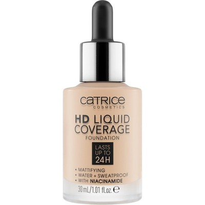 Catrice HD Liquid Coverage Foundation 010 Nude, matt, vegan, ölfrei,
