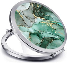 Compact Mirror Women,Round Mini Pocket Travel Makeup Mirror,Pretty Portable