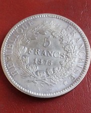 MONETA COPIA REPUBBLICA FRANCESE 5 FRANCHI 1875,PESO 22,73 GR,MATERIALE AMAGN.