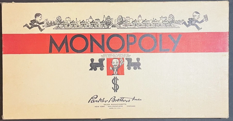 Rare Vintage Monopoly 1935, 1946 No. 9 White Box Edition Game Board - Image 2 of 4