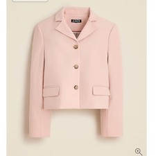 J.Crew Womens 2 Pink Cropped Lady Blazer in Four-Season Stretch Preppy Office