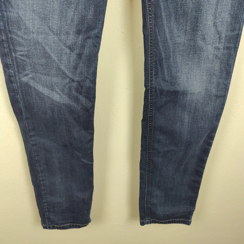 Diesel Waykee Jeans Para Hombres 28 Jeans Denim Pantalones de Sudadera Lavado Oscuro Motociclista Diseñador Foto 4 de 4