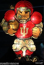 Indiana Hoosiers  Decal suction sticker w/ lights Car Window College Football 
