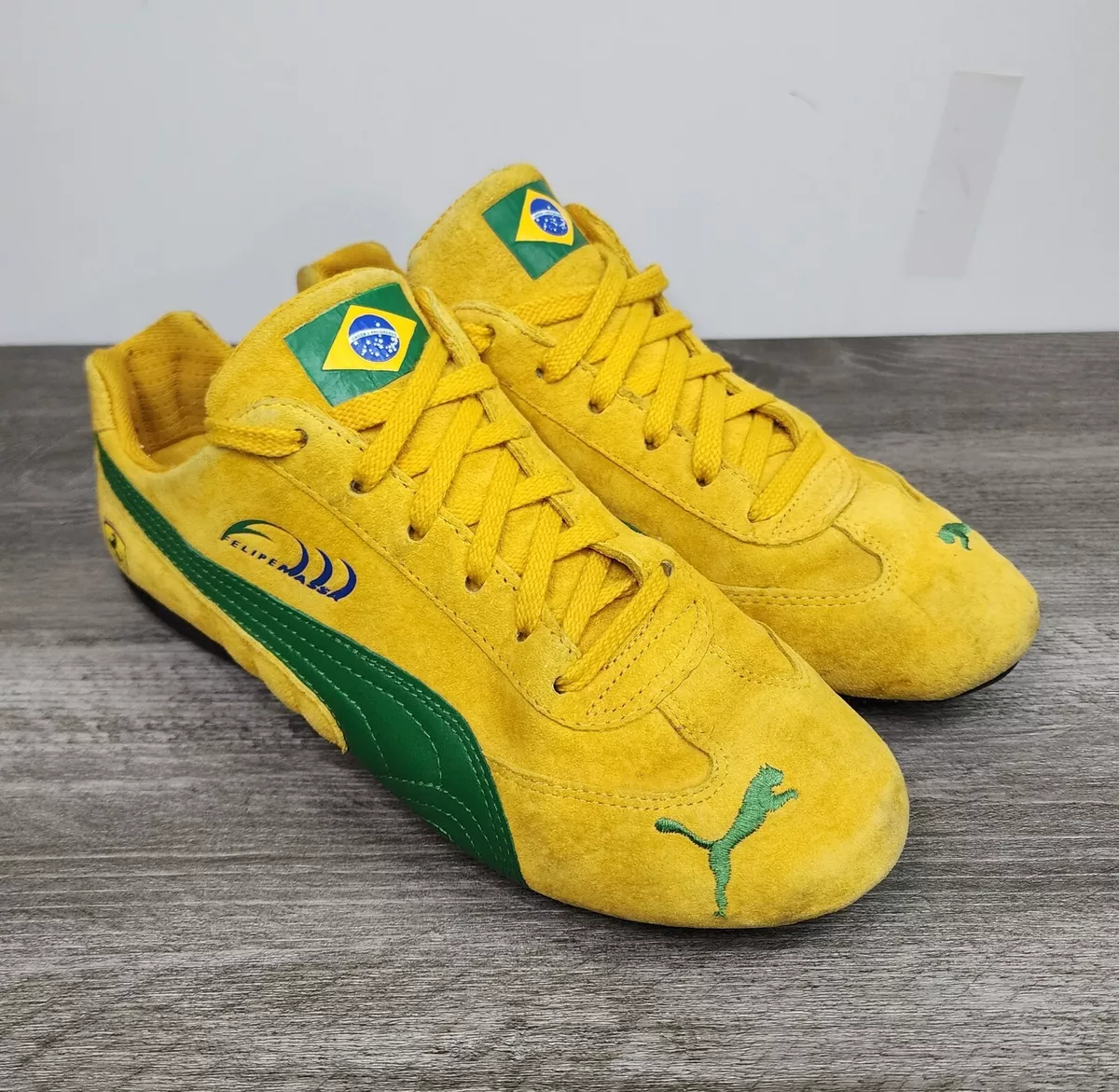 Puma Ferrari Felipe Massa Brasil Sneakers Mens Size 8 US 40.5 EUR