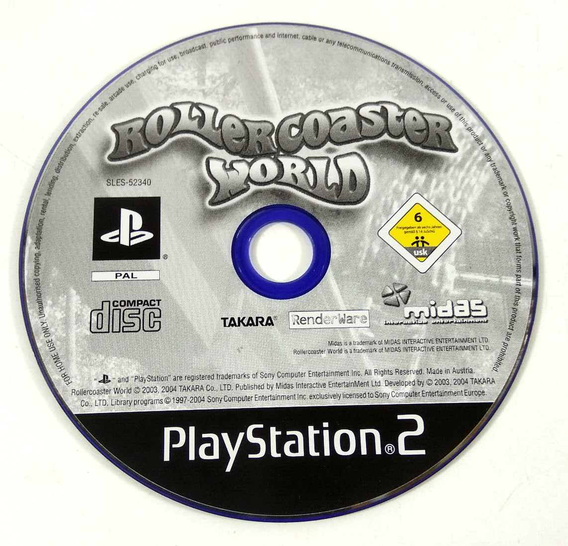 Jeu Playstation 2 PS2 en loose VF  Roller Coaster World  Envoi rapide