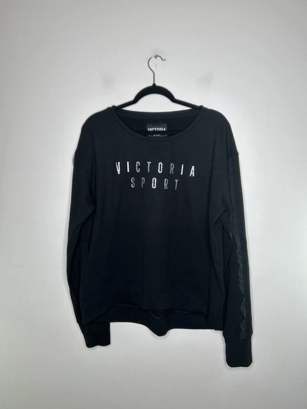 victoria-secret-vs sport glitter long sleeve logo sweatshirt
