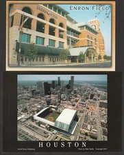 (2) Houston Astros Enron Field Baseball Stadium Postcards - Minute Maid Park