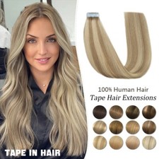 Seamless Remy Hair Extensions Tape in Human Hair Straight Skin Weft Remy Tape in