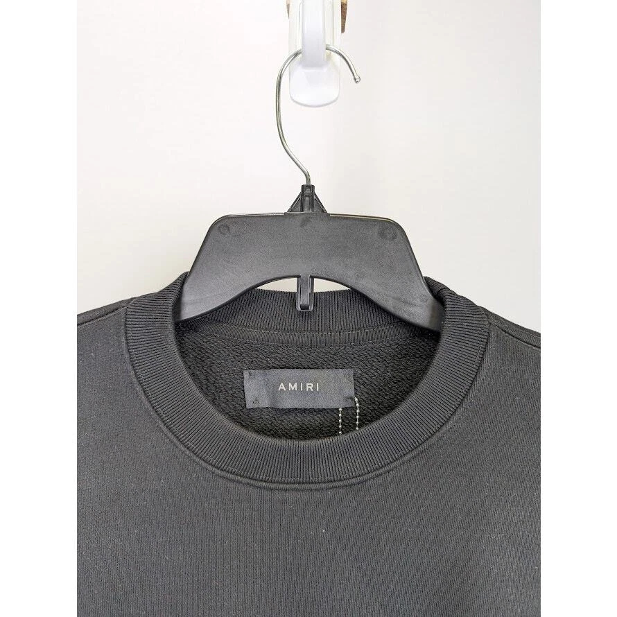 Felpa girocollo Amiri Core logo nero rosso nuova con etichetta small