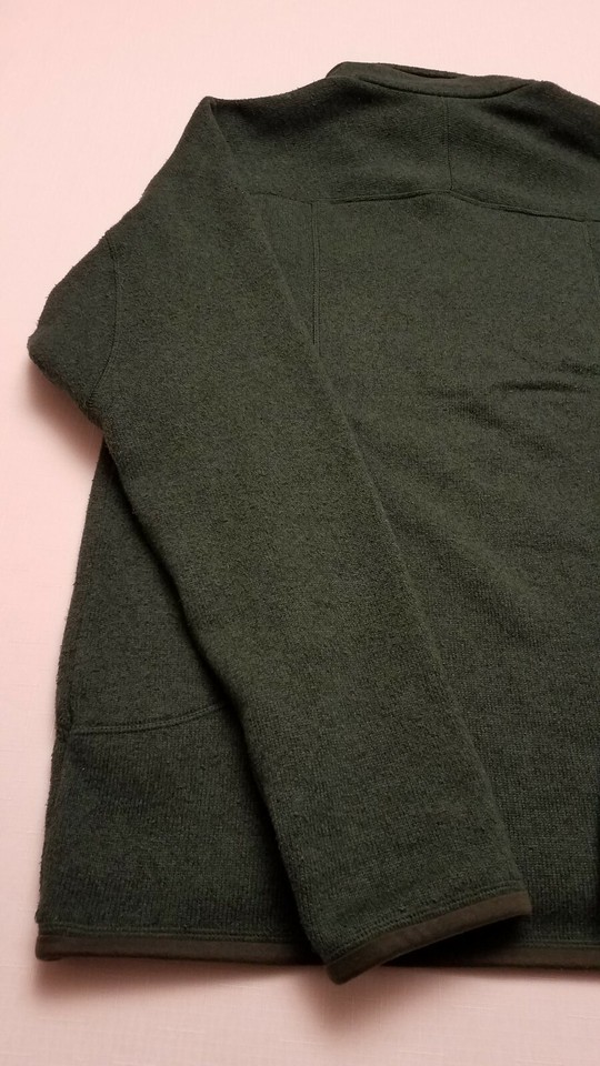 PATAGONIA Pullover GREEN Better Sweater POLYESTER 1/2 Zip Jacket Mens