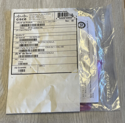 Cisco ONS-SC+-10G-SR 10GBase-LR SFP+ Transceiver Module  #M37-17