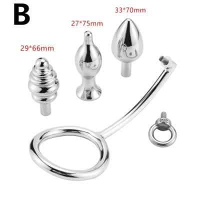 Metal Cock Lock Anal Hook Anal Plug Anal Expansion Penis Ring Anal Sex Toys  | eBay