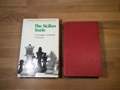 2 Chess Hardcovers, Pawn Power in Chess, The Sicilian Sozin, Kmoch, Harding