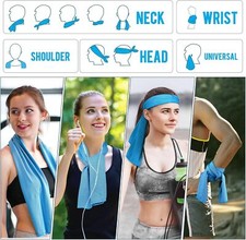 3 Pack Cooling Towels with Carrying Bags, 40"x12" Cooling Towels for Neck etc