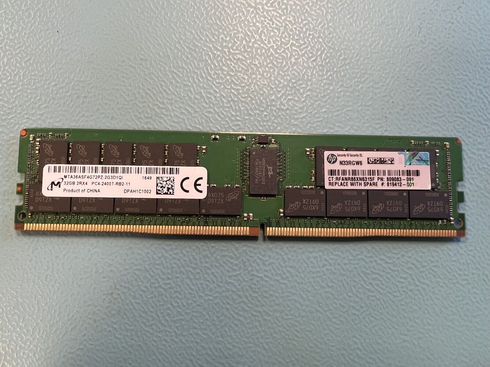 HP 32GB (1 x 32GB) PC4-2400 (DDR4-2400) Server (809083-091) for sale | eBay