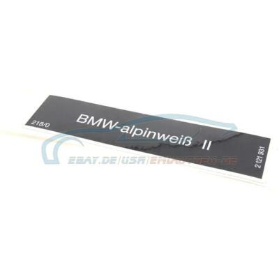 Genuine BMW 51142121931 - Sign Alpine White 2 3 Series 5 Series 6 Series 7 Series 8 Series