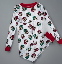 New Super Mario Bros Pajamas Set Size 8 Top Bottom Gamer Boys 2pc Set Luigi