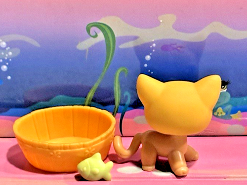 LITTLEST PET SHOP LPS AUTHENTIC ORANGE AND WHITE SHORT HAIR CAT #72 - Picture 4 of 5