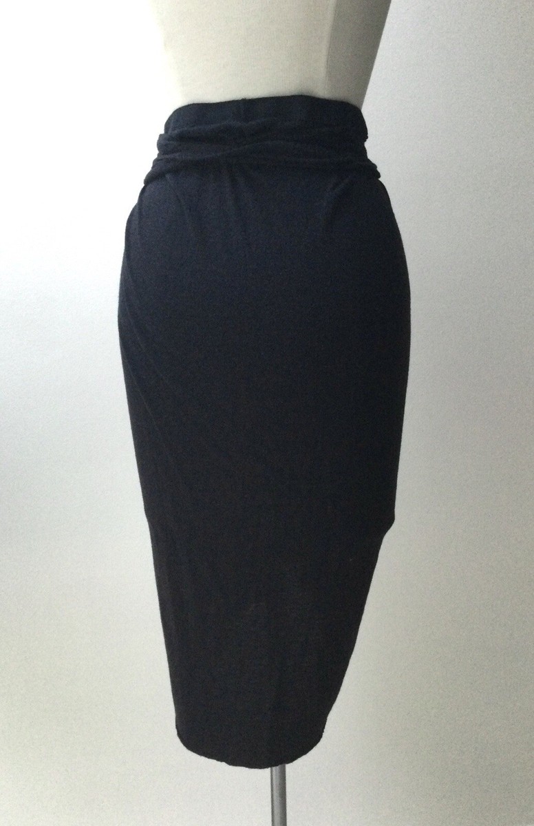 Rick Owens Lilies Black Jersey Draped Skirt with Ties NWT | eBay