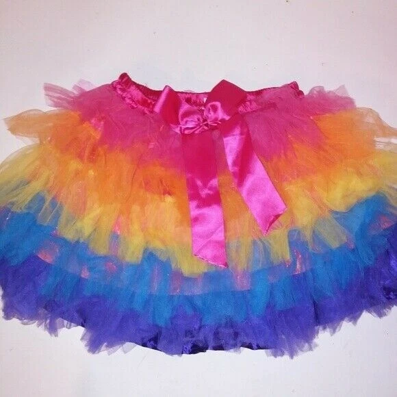 Tutú para niños arco iris de tul orgullo vestir talla única para el festival más colorido Foto 3 de 4
