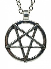 Inverted Pentagram Pendant Satan Satanism Lucifer Occult 18" Chain Necklace